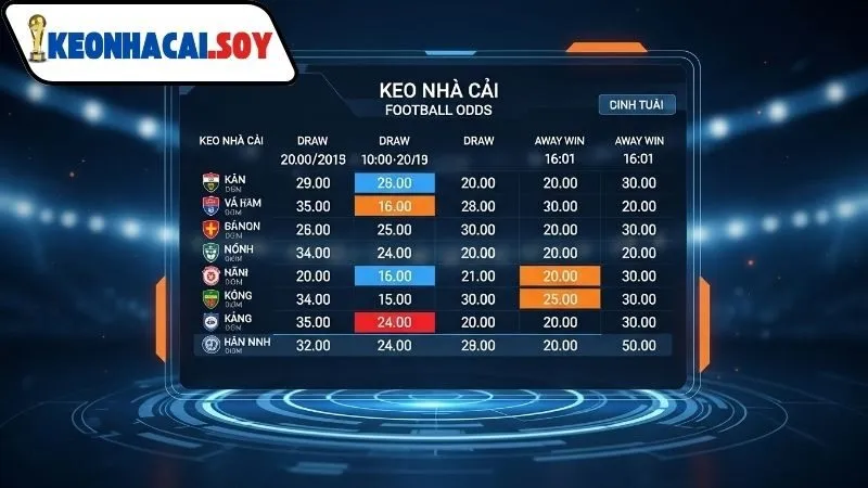 Nhận định bóng đá Kèo Nhà Cái hôm nay chính xác nhất 3 Phân tích tỷ lệ cược qua nhận định bóng đá Kèo Nhà Cái hôm nay