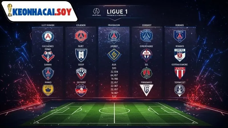 Bảng xếp hạng Ligue 1 Kèo Nhà Cái mùa giải 2024 - 2025 4 Cập nhật bảng xếp hạng Ligue 1 Kèo Nhà Cái & kèo theo thời gian