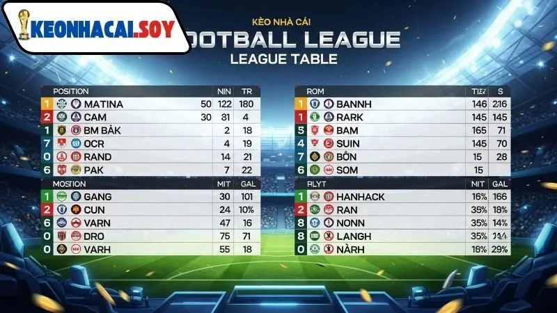 Bảng xếp hạng Premier League Kèo Nhà Cái mùa giải 2024-25 3 Phân tích dữ liệu bảng xếp hạng Premier League Kèo Nhà Cái