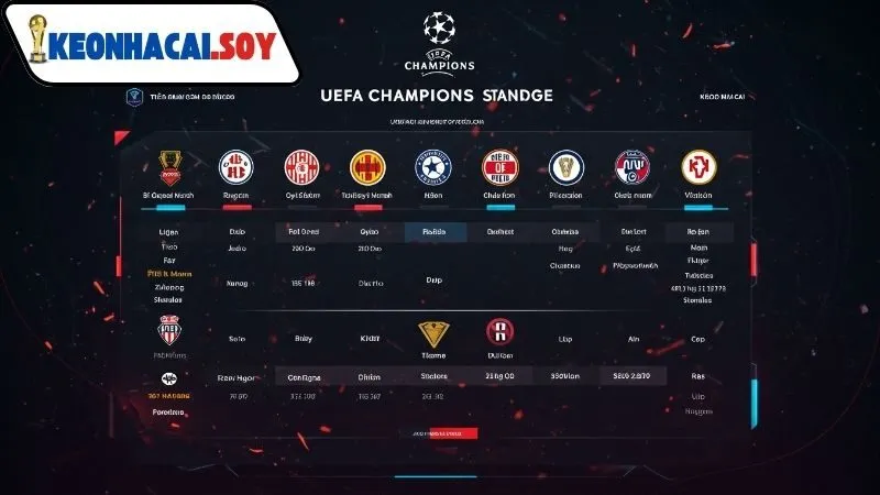Bảng xếp hạng UEFA Champions League Kèo Nhà Cái mùa 2024–25 4 Biến động BXH và tỷ lệ cược theo giai đoạn