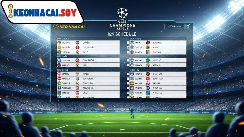 Lịch thi đấu UEFA Champions League Kèo Nhà Cái hôm nay 2 Lịch thi đấu UEFA Champions League Kèo Nhà Cái mới nhất