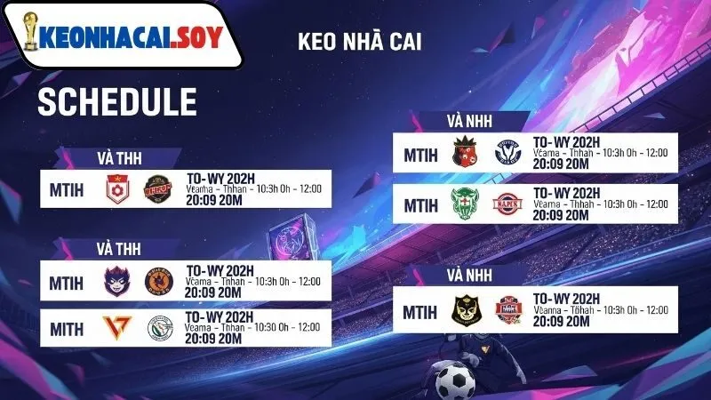 Lịch thi đấu V-League Kèo Nhà Cái mùa giải 2025–2026 2 Cập nhật lịch thi đấu V-League Kèo Nhà Cái hôm nay