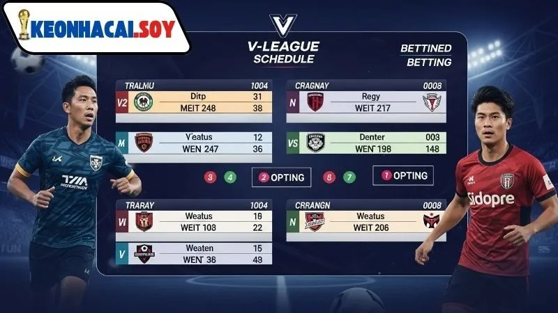 Lịch thi đấu V-League Kèo Nhà Cái mùa giải 2025–2026 3 Lịch thi đấu V-League Kèo Nhà Cái theo từng vòng đấu
