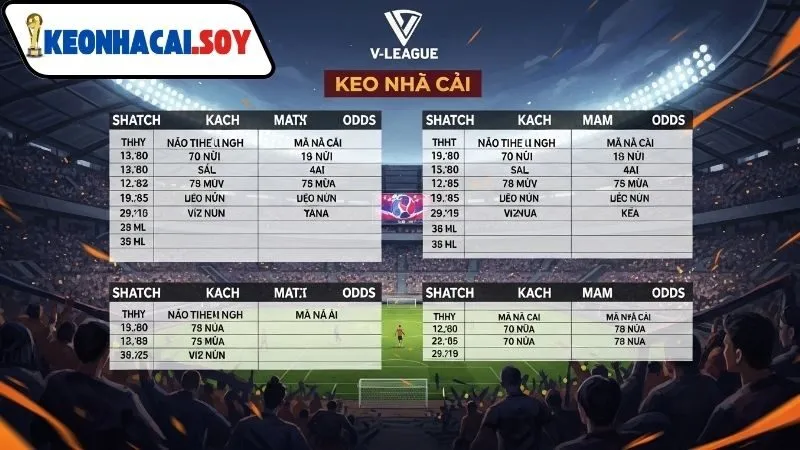 Lịch thi đấu V-League Kèo Nhà Cái mùa giải 2025–2026 4 Theo dõi lịch thi đấu V-League Kèo Nhà Cái chính xác